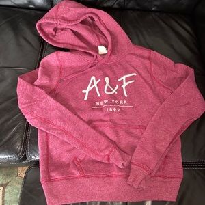 A&F Abercrombie & Fitch hoodie woman  red burgundy